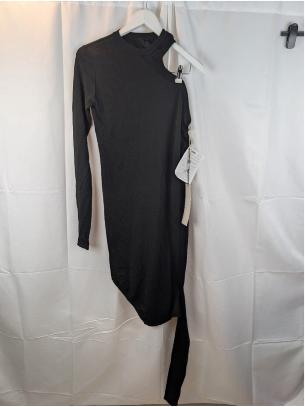 Rick Owens FOG SS2022 wool asymmetrical dress size M new with defect